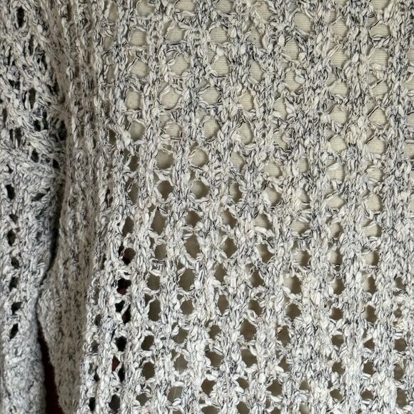 American Eagle Chunky Open Knit Pullover Sweater Size M Womens Oatmeal Color - Picture 6 of 8